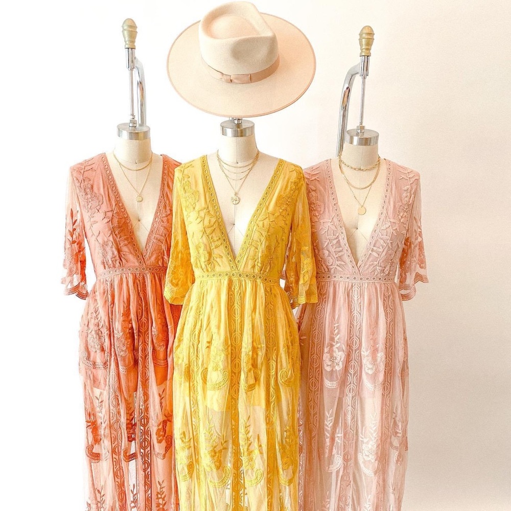NWOT Open Road Maxi Dress (Mustard)